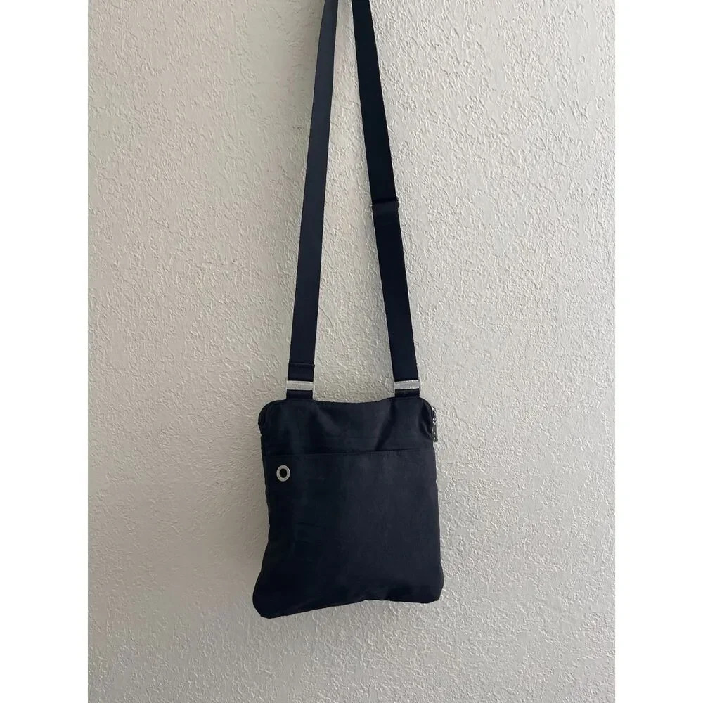 Baggallini Black Nylon Crossbody Bag Everyday Travel Handbag Multi Pockets